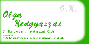 olga medgyaszai business card